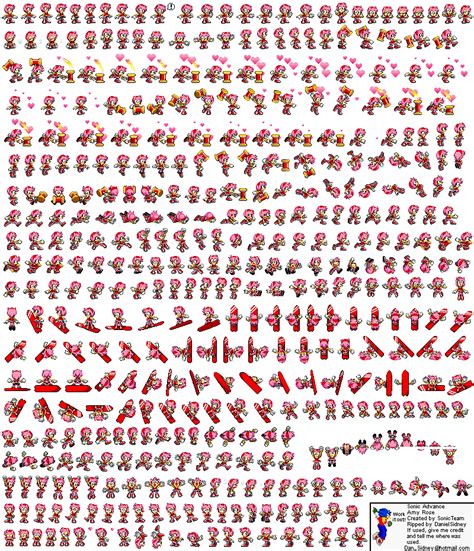 Image Amy Sprite Sheet Sonic News Network Fandom Powered By Wikia