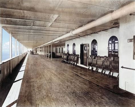 Titanic Prominade Photo Restored In Color Industrial Wall Art Steampunk