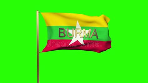 Burma Flag Stock Video Video Of Asia Yangon Myanmar 43173485