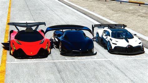 Devel Sixteen Gtr Vs Ssc Tuatara Gtr Vs Bugatti Divo Gtr Concept At