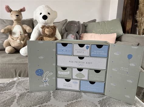 Coffret Souvenirs Nuage Rose Ou Bleu Chez Tata Sophie Une