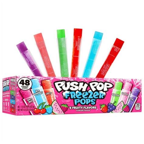 Push Pop Freezer Pops Ice Popsicles Variety Pack 6 Classic Fruity