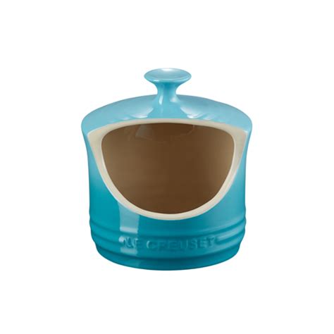 Brinde Porta Sal De Cer Mica Azul Caribe Le Creuset