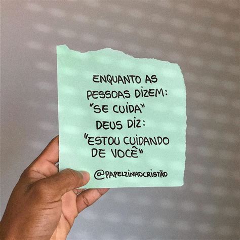 Papelzinho Crist O On Instagram Deus Est Cuidando De Voc Em