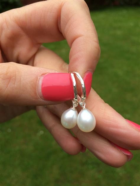 Freshwater Teardrop Pearl Earring Leverback Pearl Drop Earring