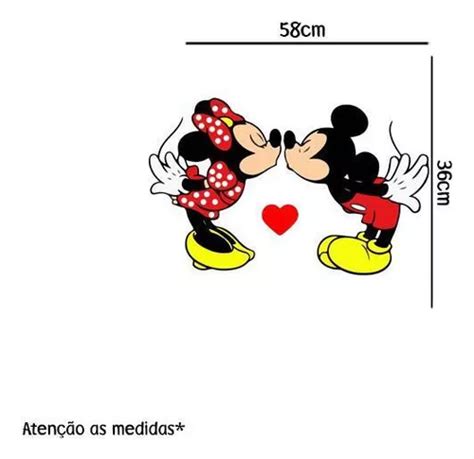 Adesivo Para Box Minnie E Mickey Colorido Mercadolivre