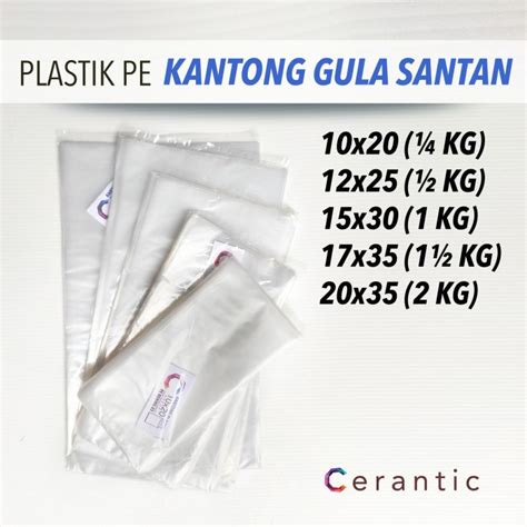 Jual Kantong Plastik Pe Anti Panas Kantong Gula Santan Kuah Kiloan