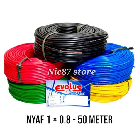 Kabel NYAF EVOLUS 1x0 8 50 Meter Kabel Serabut Tunggal Lazada Indonesia