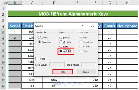 How To Apply Autofill Shortcut In Excel Methods Exceldemy