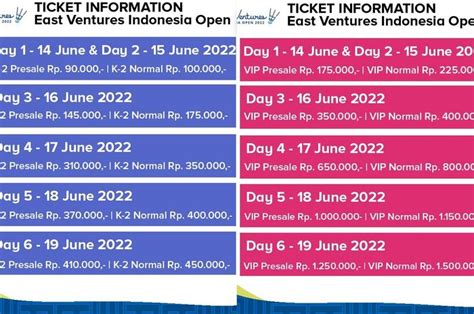 Ini Dia Harga Dan Cara Beli Tiket Indonesia Open Yang Mulai Dijual