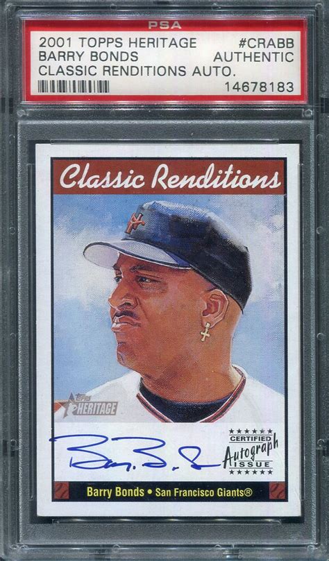 Topps Heritage Barry Bonds Classic Renditions Auto Flickr