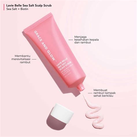 Jual Grace And Glow Lavie Belle Sea Salt Hair Scalp Scrub Ml