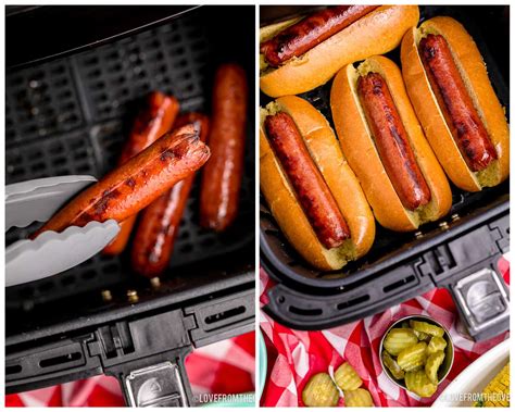 Easy Air Fryer Hot Dogs • Love From The Oven