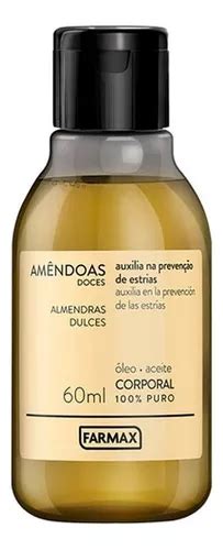 Óleo Farmax de Amêndoas Doces 100 Puro 60ml MercadoLivre