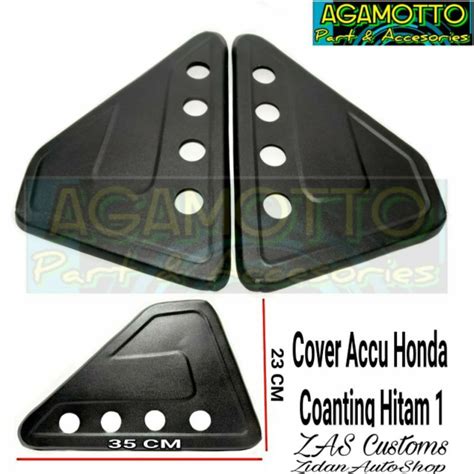 Jual Cover Aki Hitam Coating Tutup Aki Side Cover Motor Custom Kastem