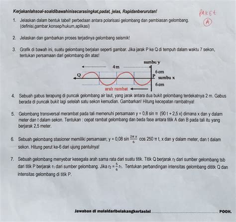 Soal Materi Gelombang Stasioner Sma Kelas Xi Materi Soal