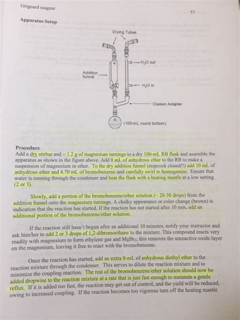 Solved THE GRIGNARD REAGENT-PREPARATION AND REACTION In this | Chegg.com