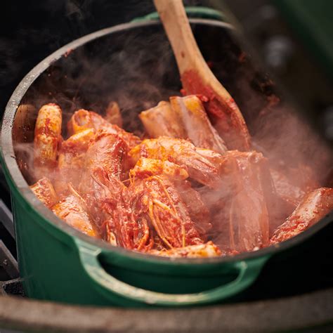 Stoofschotel Met Gambas Van De Big Green Egg