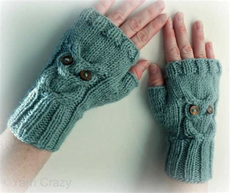 Whimsical Owl Fingerless Gloves A Delightful Knitting Pattern