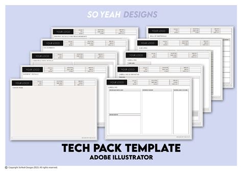 Fashion Apparel Tech Pack Template 10 Page Free Sample Hoodie Tech Pack ...