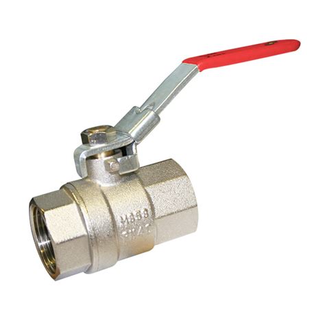 Brass Ball Valve With Locking Red Lever NPT Leengate Valves