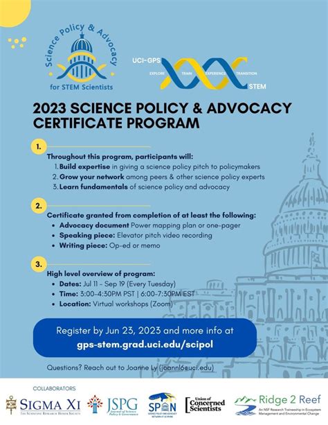 Science Policy Program Gps Stem At Uc Irvine