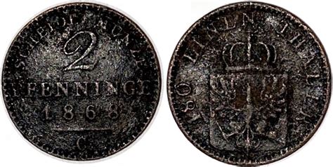 Altdeutschland Brandenburg Preu En Pfennig C Wilhelm I Ss Ma