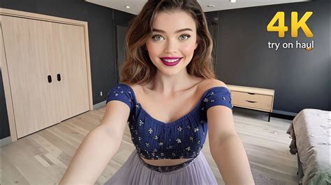 K Try On Haul Transparent Lingerie Sheer Outfits No Bra Micro