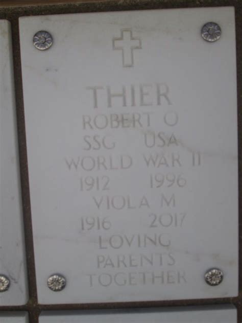 Robert Oscar Thier 1912 1996 Find A Grave Memorial