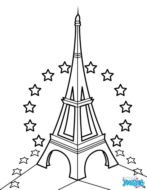 Coloriage Dessiner Tour Eiffel Imprimer Gratuit