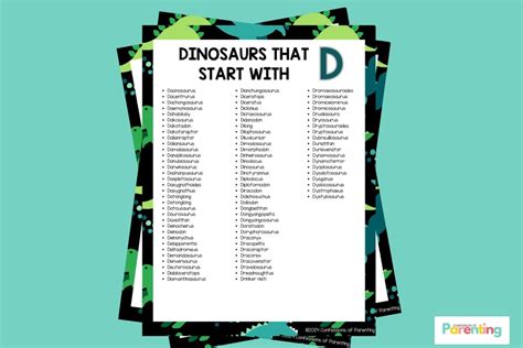 Complete List Of Dinosaurs That Start With D Plus Fun Facts