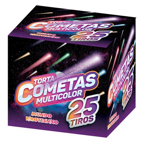 COMETAS MULTICOLOR 25 TIROS Pirotecnia Supernova