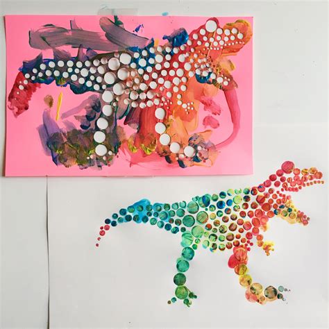 DINOSAUR POINTILLISM ART - hello, Wonderful | Dinosaur art projects ...