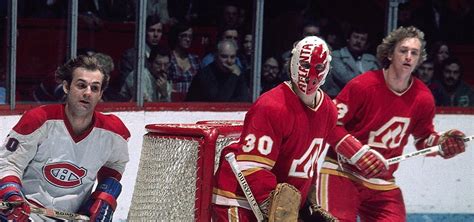 Dan Bouchard Atlanta Flames Guy Lafleur Montreal Canadiens Nhl