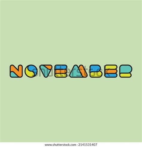 Name Month November Typography 3d Over 12 Royalty Free Licensable