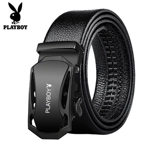 Tali Pinggang Playboy Kulit Men Leather Automatic Buckle Waist Belt