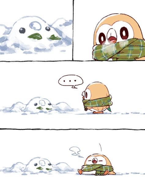 Snow Rowlet By Anotherpikuru Pokémon Sun And Moon Know Your Meme