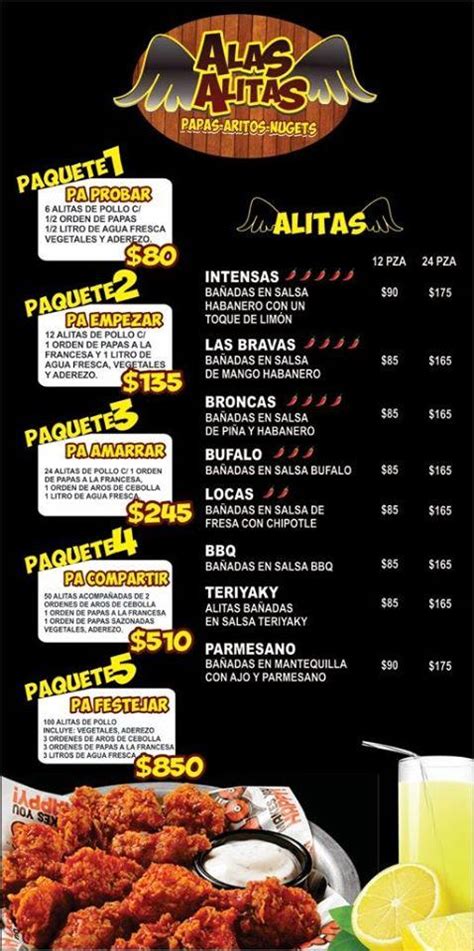 Arriba 64 Imagen Orden De Alitas Precio Abzlocal Mx