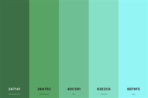 25 Best Turquoise Color Palettes With Names And Hex Codes In 2024 Turquoise Color Palette