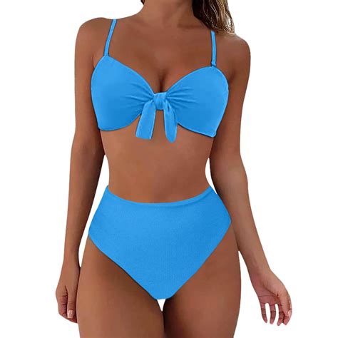 Swimsuits For Women High Waist Bikini Push Up Two Piece Vintage