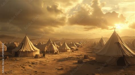 Ancient Israelis People Live In Tent During Wandering In Desert Big
