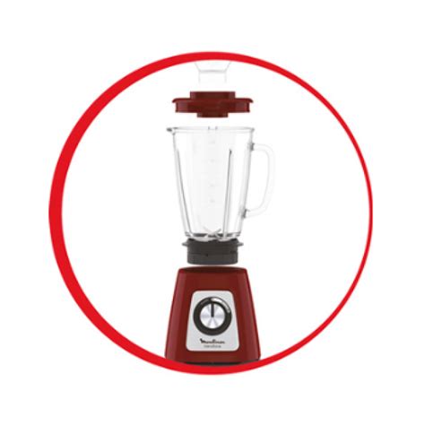 Blender Moulinex BLENDER BLENDFORCE VERRE ROUGE LM430510 - DARTY Guyane