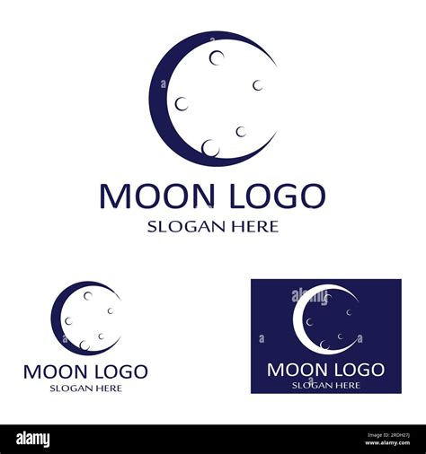 Full Moon And Half Moon Logo With Logo Vector Icon Concept Design And