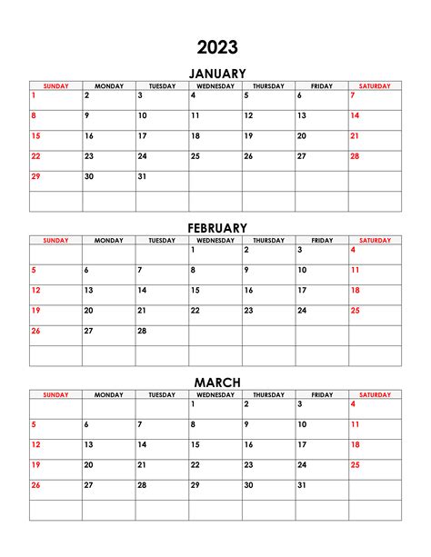 January February And March Calendar Calendar Dream