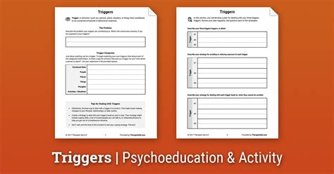 Ptsd Worksheets Therapist Aid
