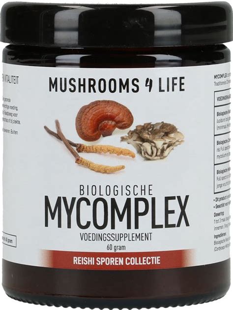 Mushrooms4Life Biologische Paddenstoel MyComplex Poeder Bol