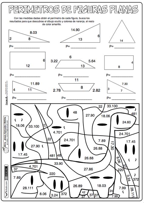 Areas Y Per 237 Metros De Figuras Geom 233 Tricas Worksheet Riset