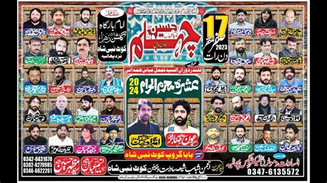 Live Majlis Aza 17 18 Safar 2023 Kot Nabi Shah Mandi Bhauddin Live