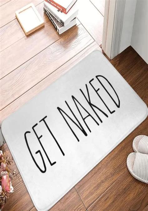 Carpets Rae Dunn Inspired Get Naked Doormat Carpet Mat Rug Polyester