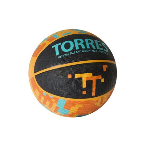 Мяч баскетбольный TORRES TT резина нейлон,черный мультиколор р.7 купить ...